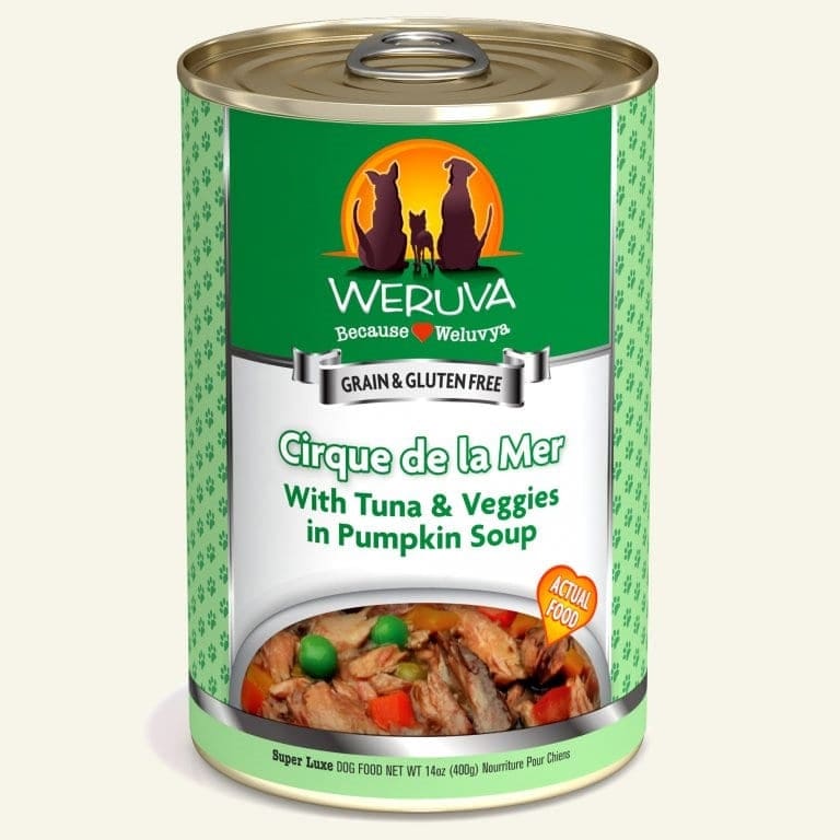 Weruva Dog Cirque De La Mer with Tuna & Veggies in Pumpkin Soup 14oz. Case Of 12 - Pet Supplies - Weruva