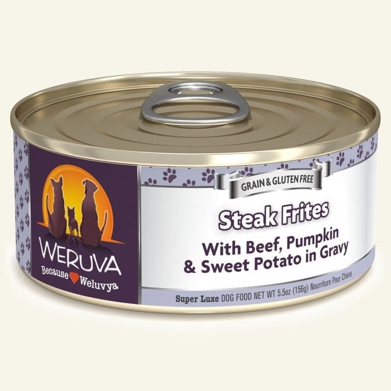 Weruva Dog Steak Frites with Beef Pumpkin & Sweet Potato in Gravy 5.5oz. Case Of 24 - Pet Supplies - Weruva