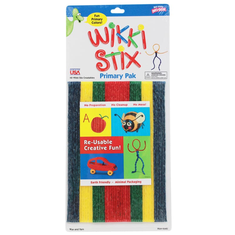 Wikki Stix Primary Colors 48Ct (Pack of 6) - Art & Craft Kits - Wikki Stix
