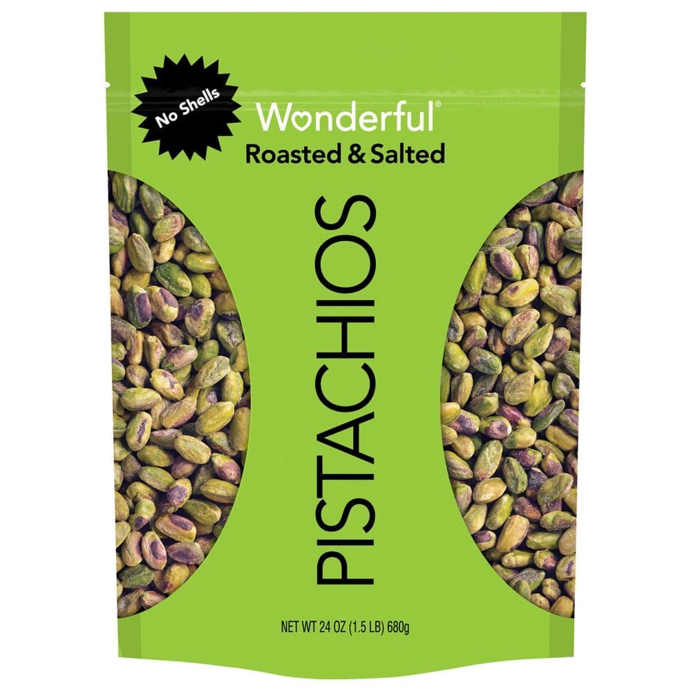 Wonderful Pistachios Shelled Roasted and Salted (24 oz.) - Trail Mix & Nuts - Wonderful Pistachios