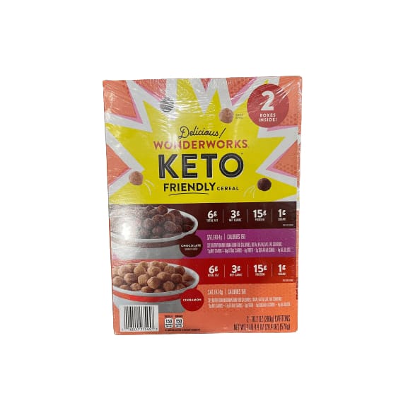 Wonderworks Wonderworks Keto Cereal Variety Pack (Chocolate & CInnamon), 2 x 10.2 oz.