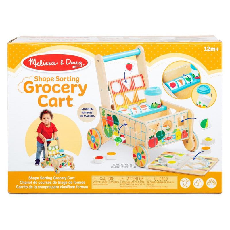 Wooden Shape Sorting Grocery Cart - Shopping - Melissa & Doug