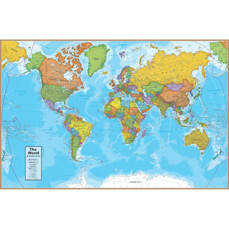 World Desk Mat Giant Mouse Pad (Pack of 2) - Maps & Map Skills - Round World Products