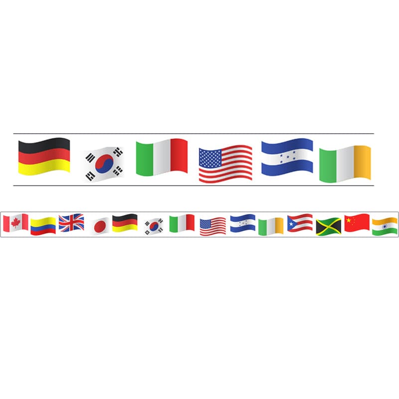 World Flags Theme Magnetic Border (Pack of 6) - Border/Trimmer - Charles Leonard
