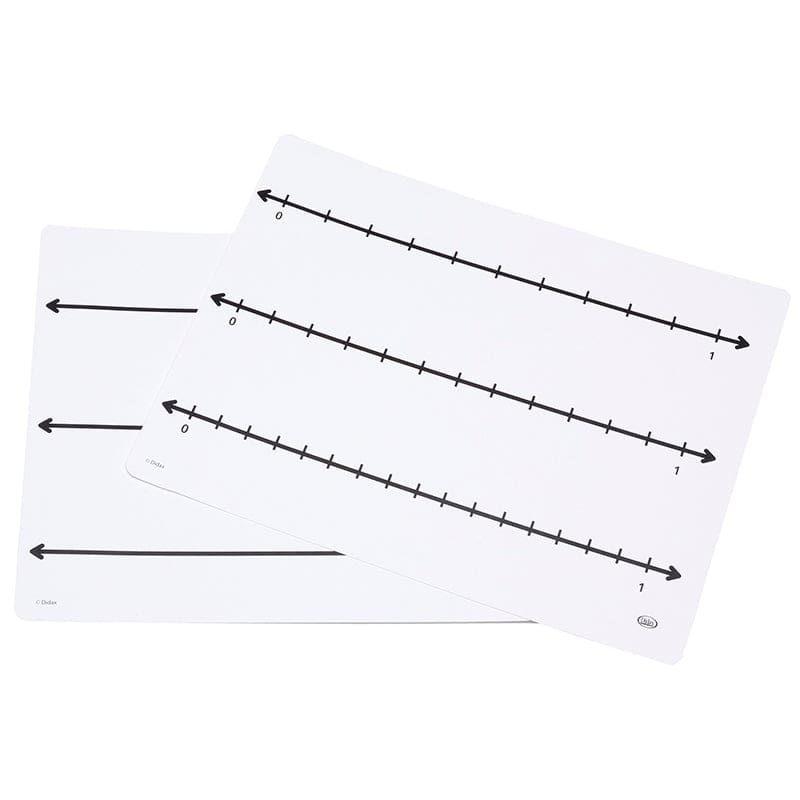 Write On Wipe Off Fract Number Line Mats 10 St (Pack of 2) - Multiplication & Division - Didax