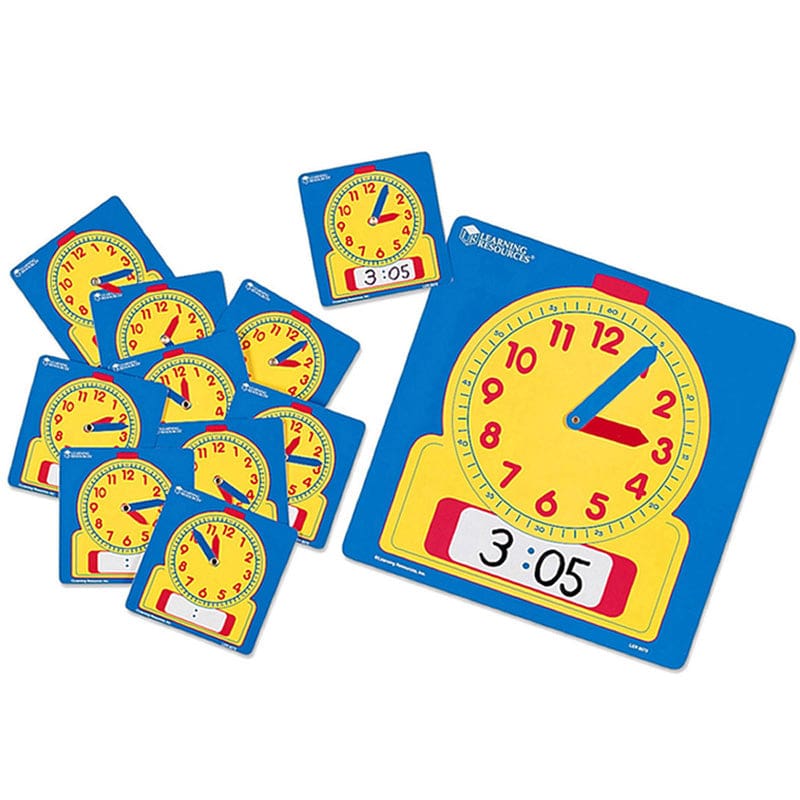 Write-On/Wipe-Off Clocks Class Set 1 Of 0573 & 24 Of 0572 - Time - Learning Resources
