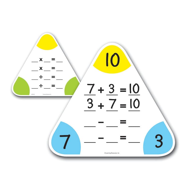 Write & Wipe Fact Family Boards 5Pk (Pack of 2) - Dry Erase Boards - Learning Resources