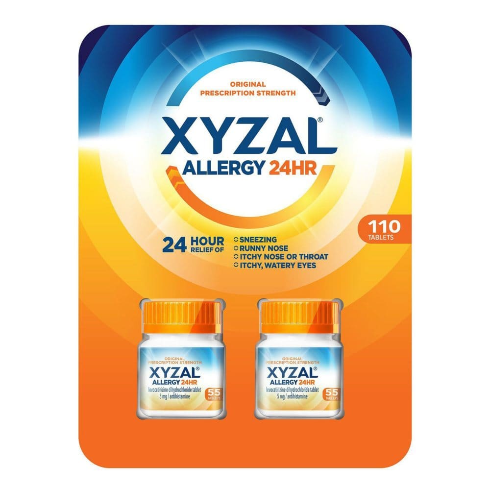 Xyzal Adult Allergy 24HR Allergy Relief Tablets (55 ct. 2 pk.) - HSA & FSA - Medicine Cabinet - Xyzal