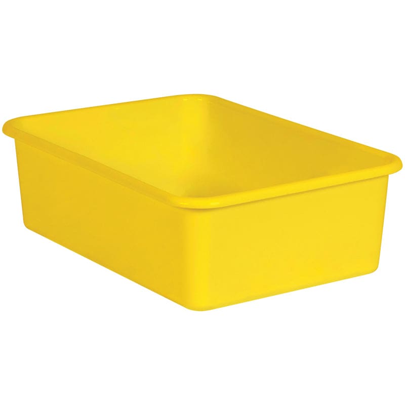 Yellow Large Plastic Storage Bin - Storage Containers - Teacher Created Resources