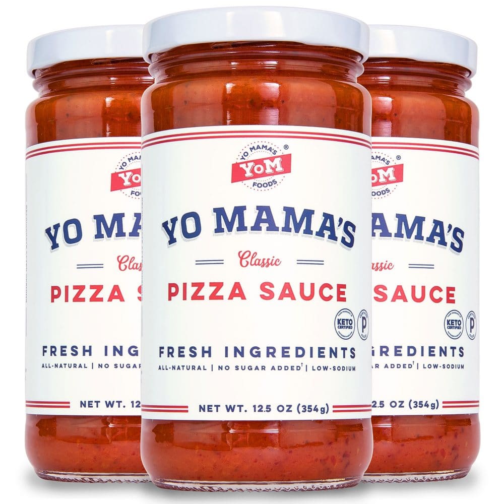 Yo Mama’s Foods Low-Carb Pizza Sauce (12.5 oz. 3 pk.) - Condiments Oils & Sauces - Yo Mama’s