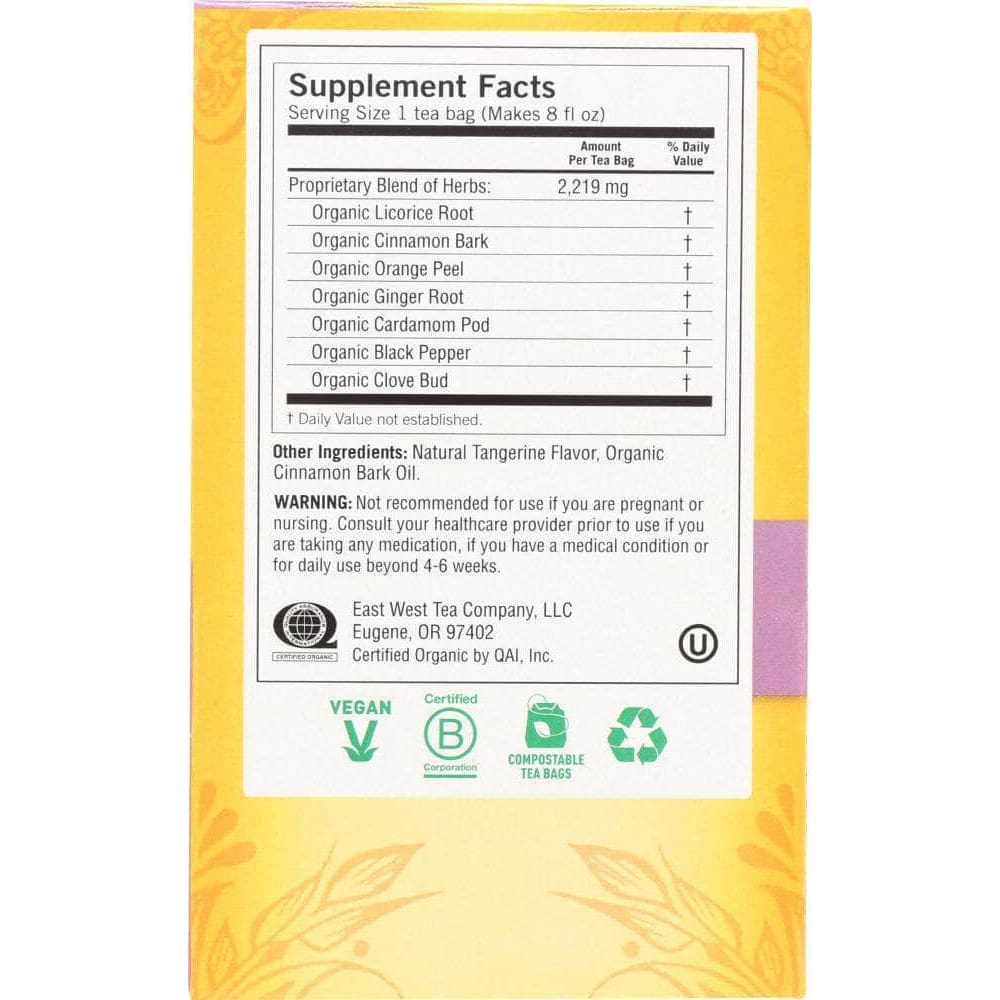 Yogi Yogi Tea Organic Egyptian Licorice Caffeine Free, 16 Tea Bags