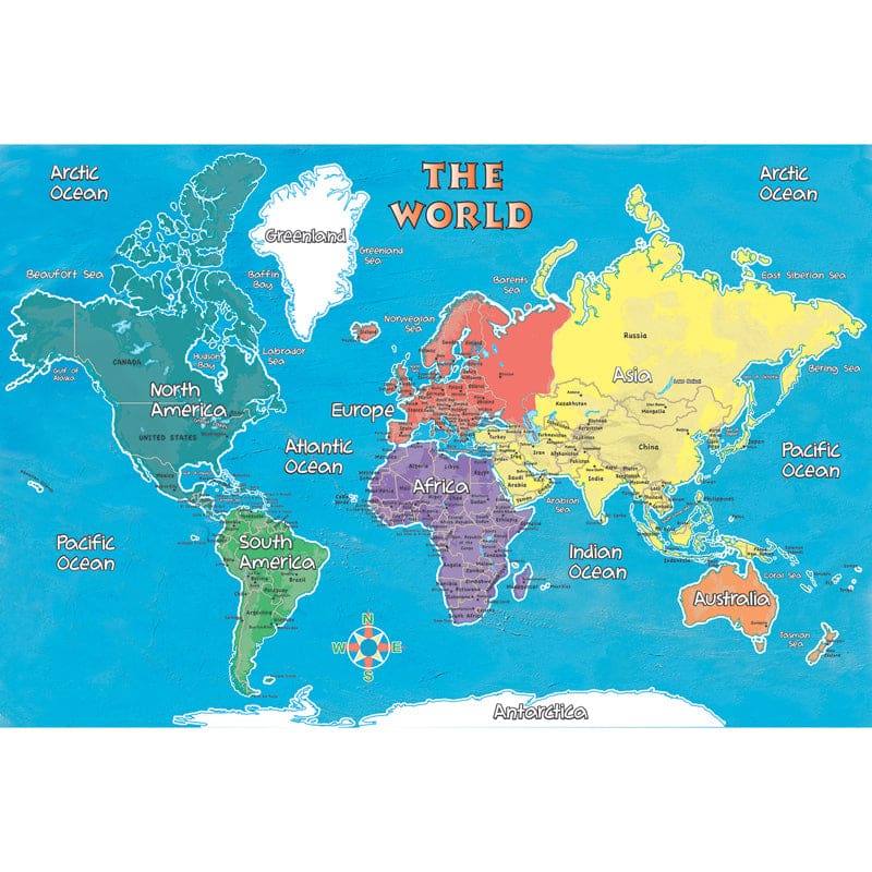 Young Explorer World Map 24X16 - Maps & Map Skills - Replogle Globes