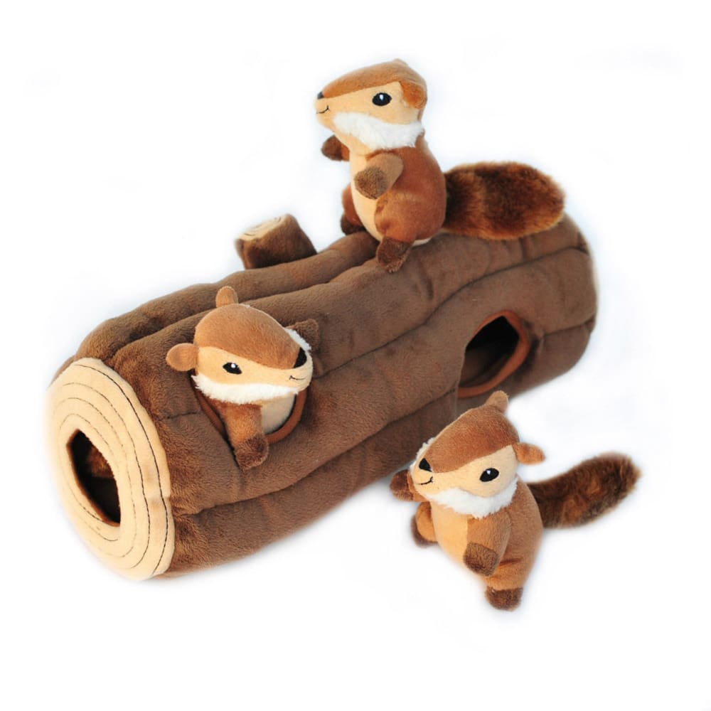 ZippyPaws Zippy Burrow Dog Toy Chipmunks Log 1ea-XL - Pet Supplies - ZippyPaws