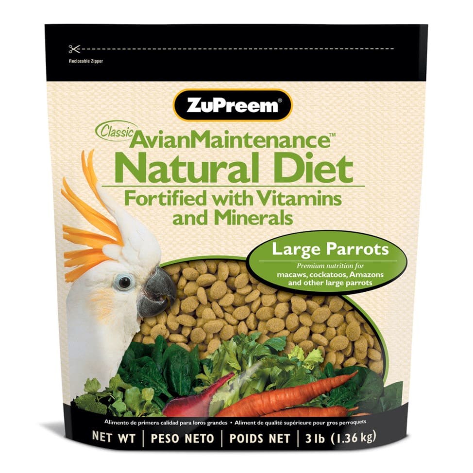 ZuPreem Natural Pelleted Bird Food for Large Birds 3 lb - Pet Supplies - ZuPreem