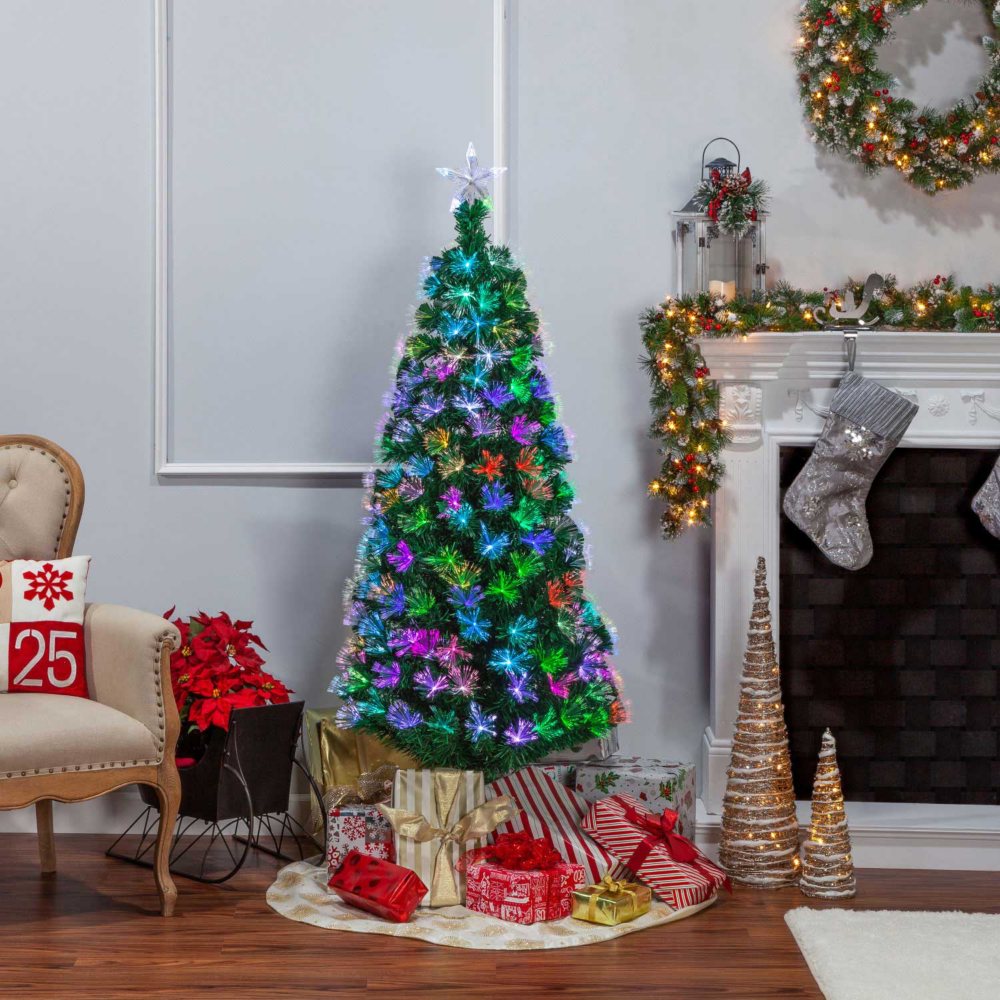 6' Color-Changing Fiber Optic Tree