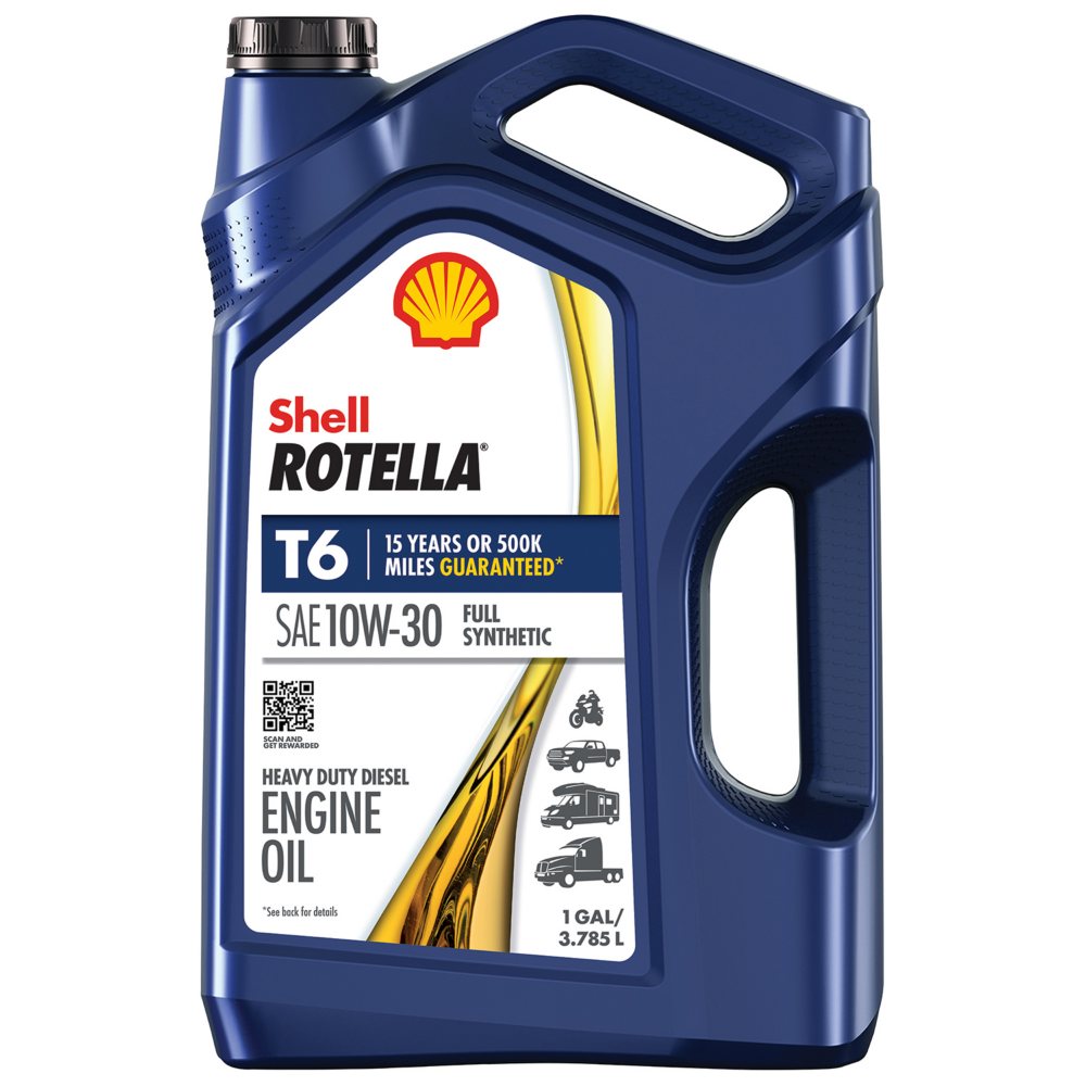 Shell Rotella T6 Full Synthetic 10W30 3-pack/1 gallon bottles