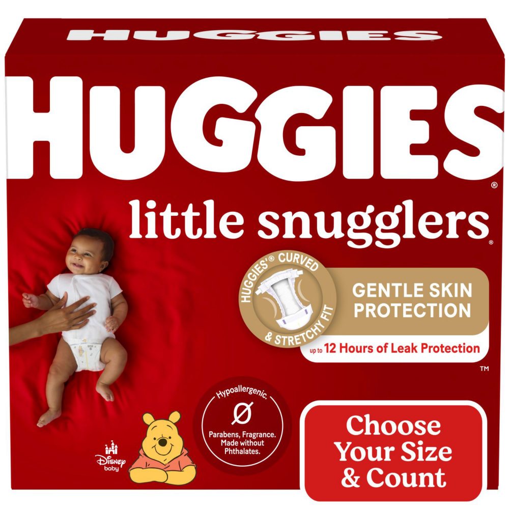 Huggies Little Snugglers Baby Diapers, Sizes Newborn-2