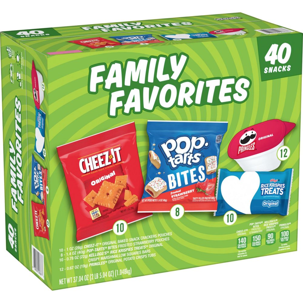 Kellogg's Family Favorites Mix, Variety Pack Snacks, 40 pk.