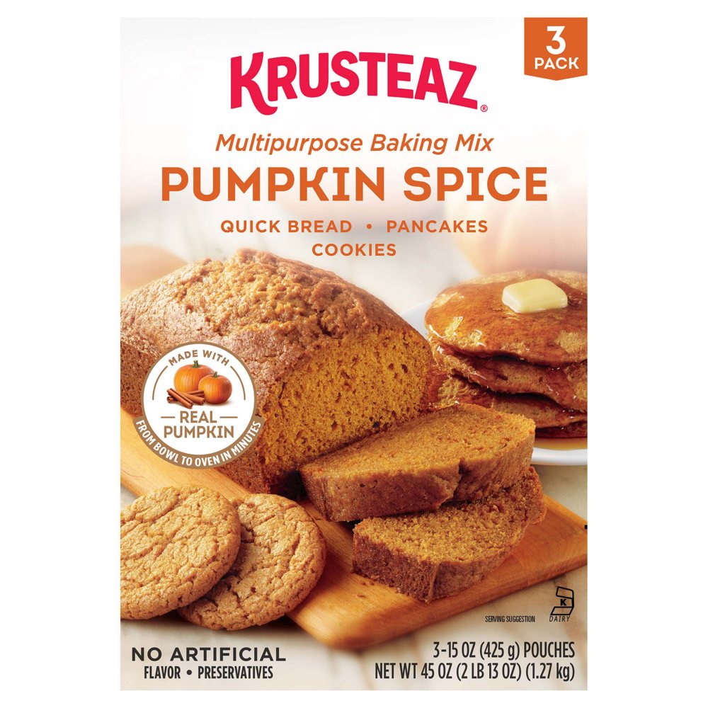 Krusteaz Pumpkin Spice Baking Mix, 45oz., 3pk.