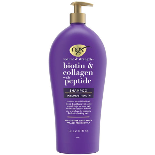 OGX Volume & Strength + Biotin & Collagen Shampoo, 40 fl. oz.
