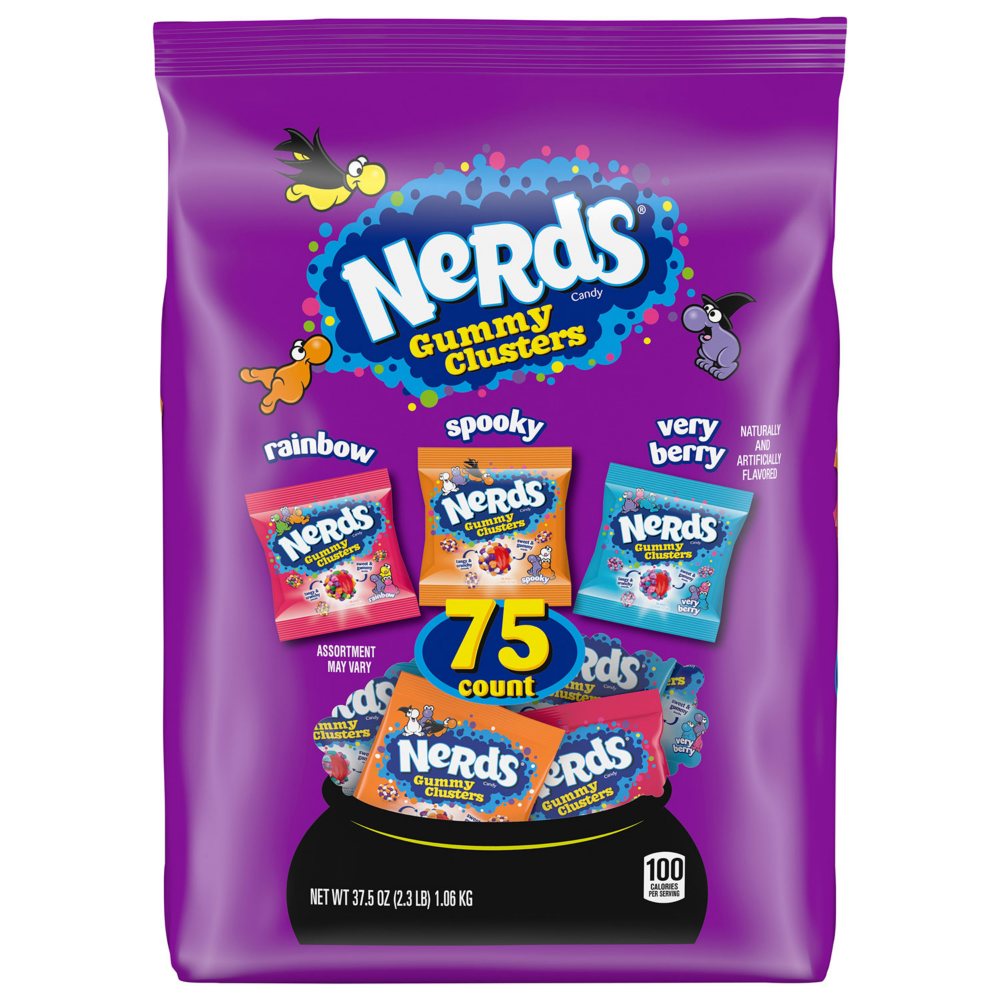 Nerds Halloween Gummy Cluster, Treat Size, 75 ct.