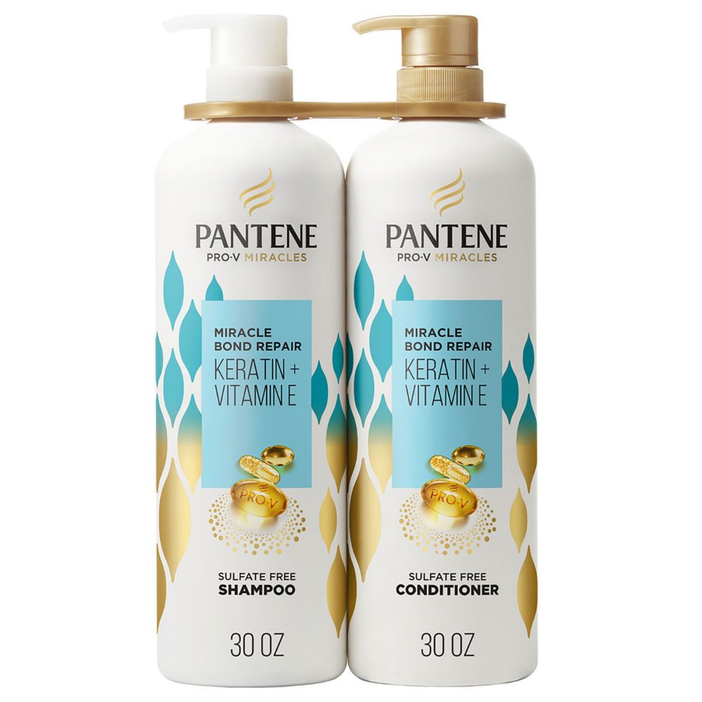 Pantene Pro-V Miracles Bond Repair  Shampoo & Conditioner, 30 fl. oz., 2 pk.