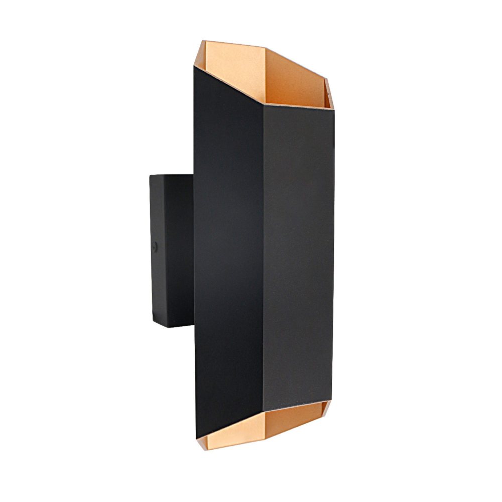 Cedar Hill 13-inch Hexagon Black Integrated LED Outdoor Wall Sconce