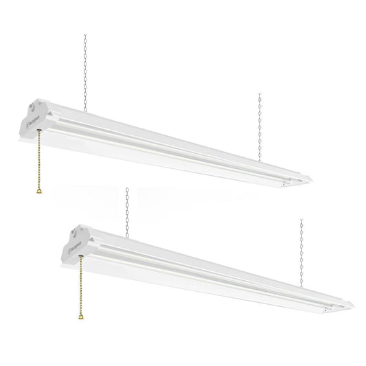 Westinghouse 4' 5000 Lumen LED Shop Light, White Finish, 2 Pack