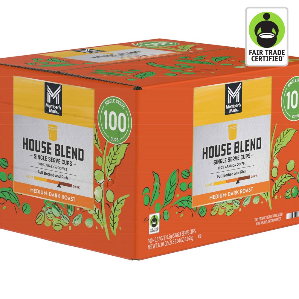 Member's Mark House Blend Medium Roast Coffee Pods, 100 ct.