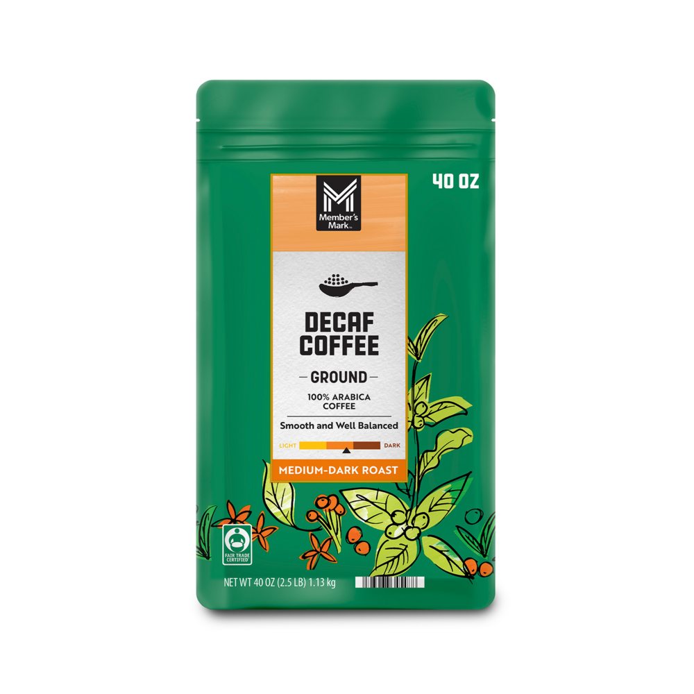 Member's Mark Decaf Medium Roast Ground Coffee, 40 oz.