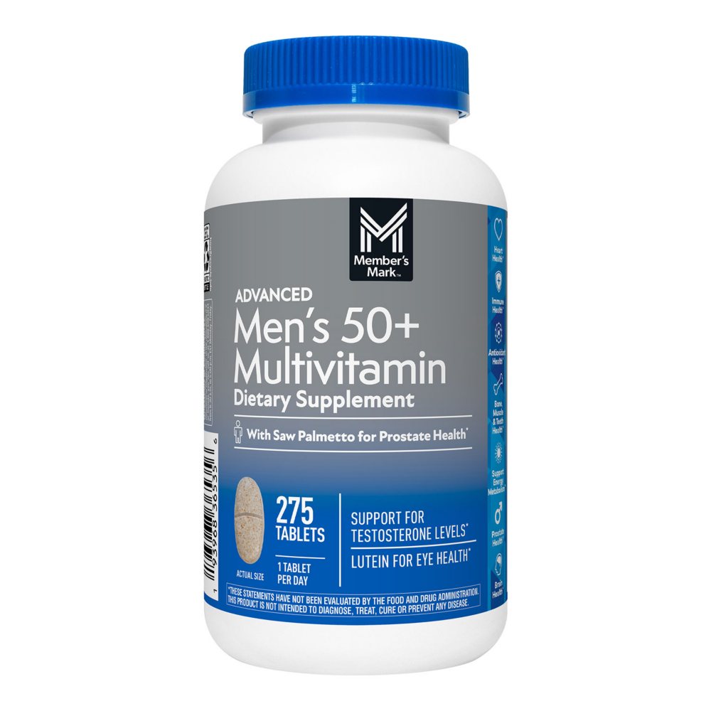 Member's Mark Advanced Men's 50+ Multivitamin Tablets, 275 ct.