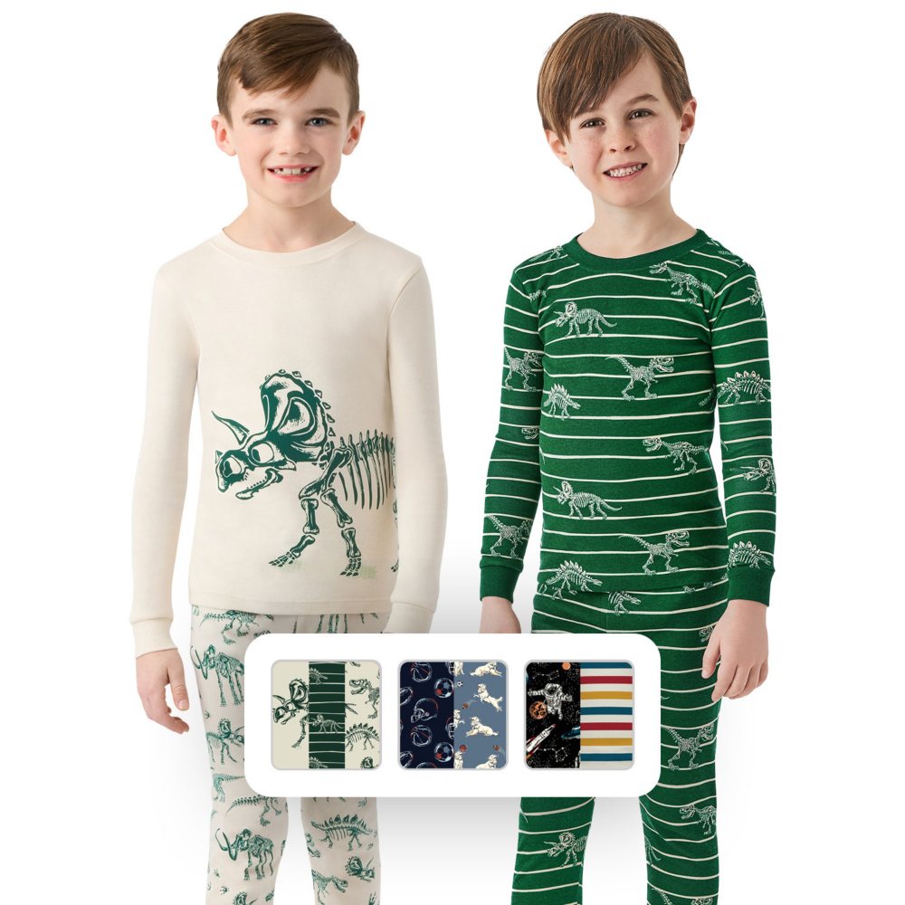 Member's Mark Toddler & Boys 4-Piece Organic Cotton Pajama Set