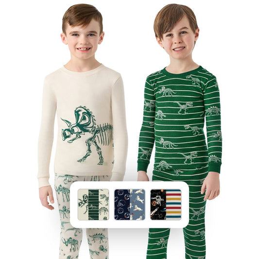 Member's Mark Toddler & Boys 4-Piece Organic Cotton Pajama Set