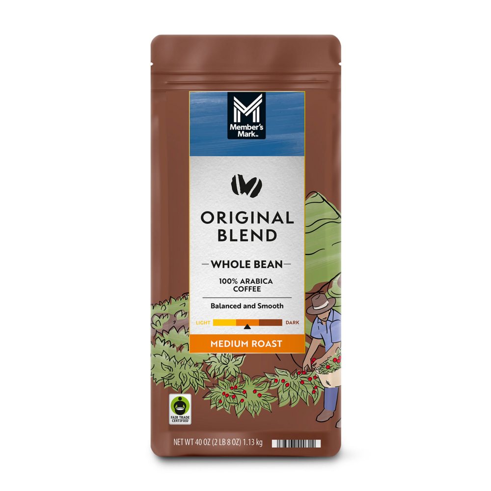 Member's Mark Original Medium Roast Whole Bean Coffee, 40 oz.