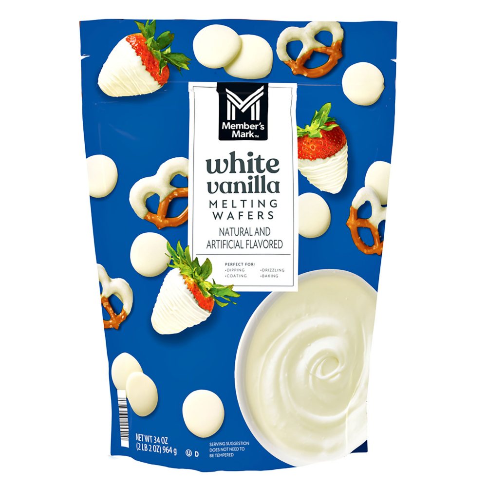 Member's Mark White Vanilla Melting Wafers, 34 oz.