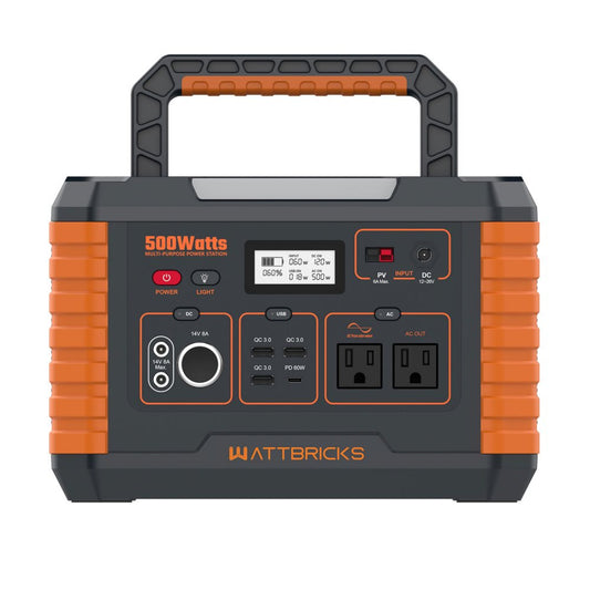 Wattbricks Energy Inc. MP500 Portable Power Station 500W Solar Generator