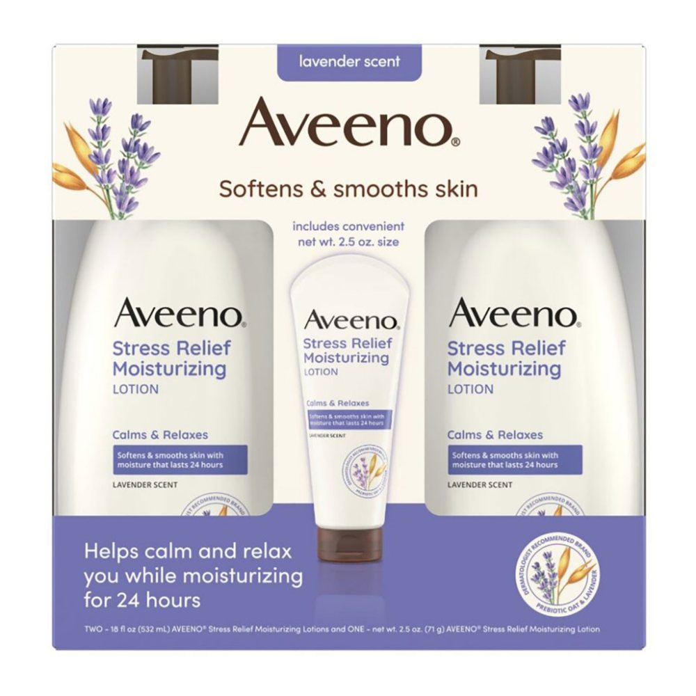 Aveeno Stress Relief Body Lotion, 3 pk.
