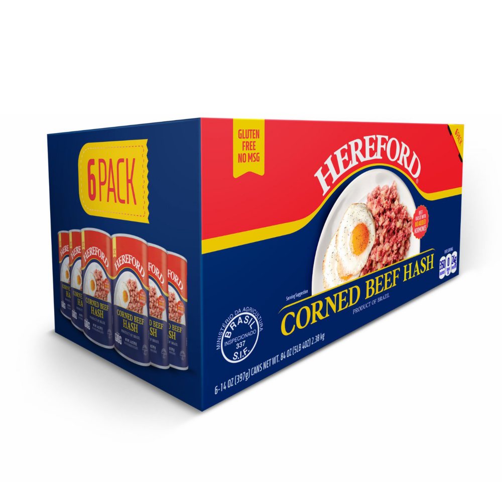 Hereford Canned Corned Beef Hash, 14 oz., 6 pk.