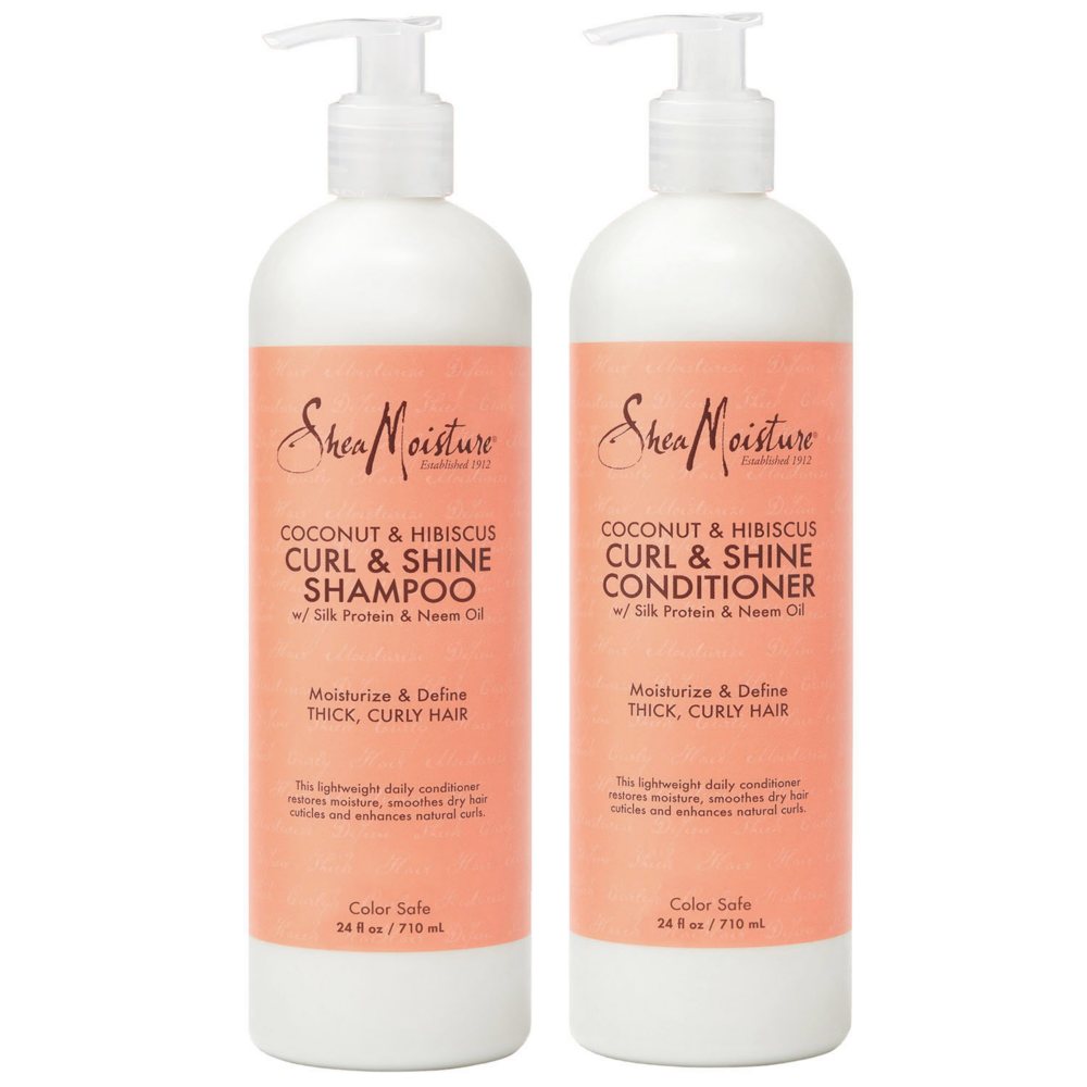 Shea Moisture Coconut & Hibiscus Shampoo & Conditioner, 24 fl. oz., 2 pk.