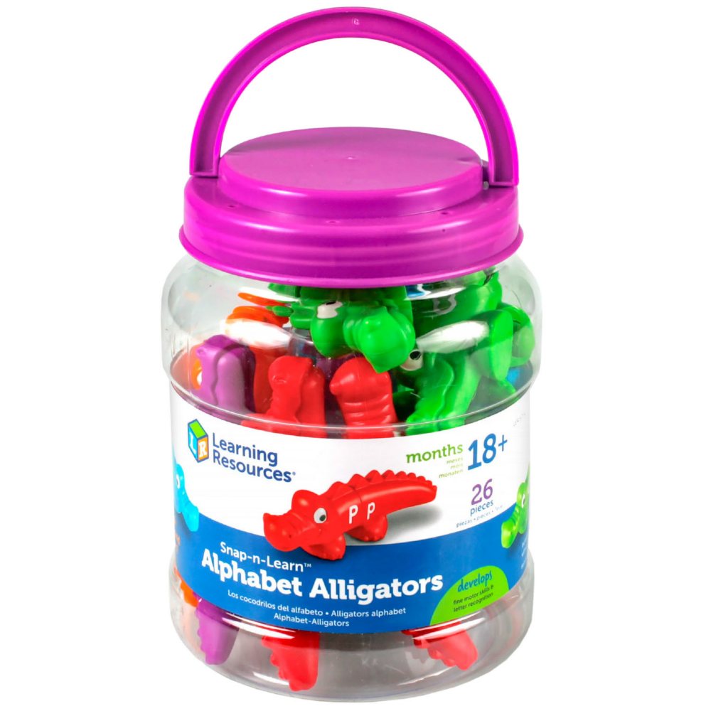 Learning Resources Snap-n-Learn Alphabet Alligators, Mixed Media