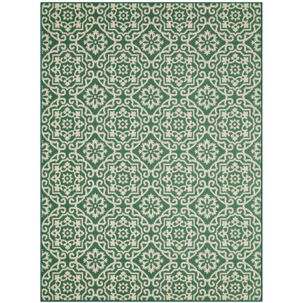 Nicole Miller New York Patio Country Danica Transitional Geometric Indoor/Outdoor Area Rug - Green/Beige