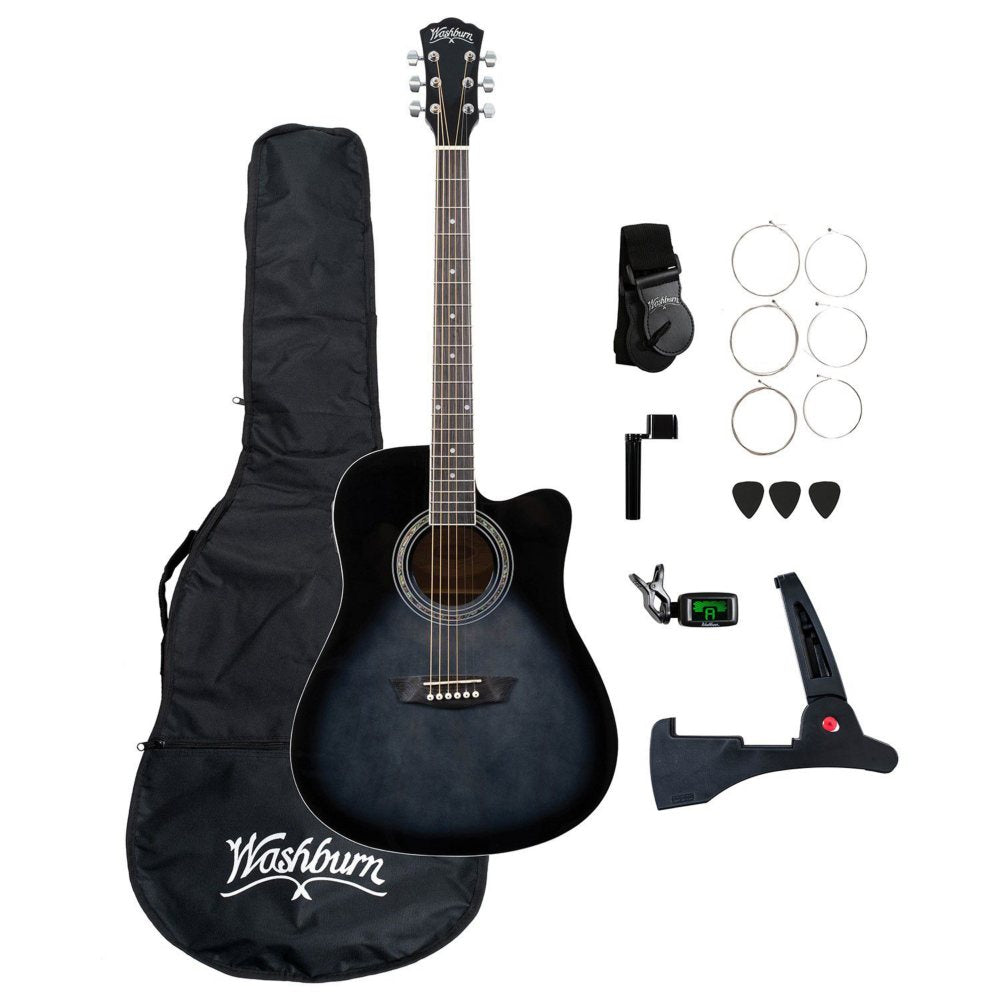 Washburn WA90CETBBPACK Learn & Play Pack Acoustic Guitar Bundle