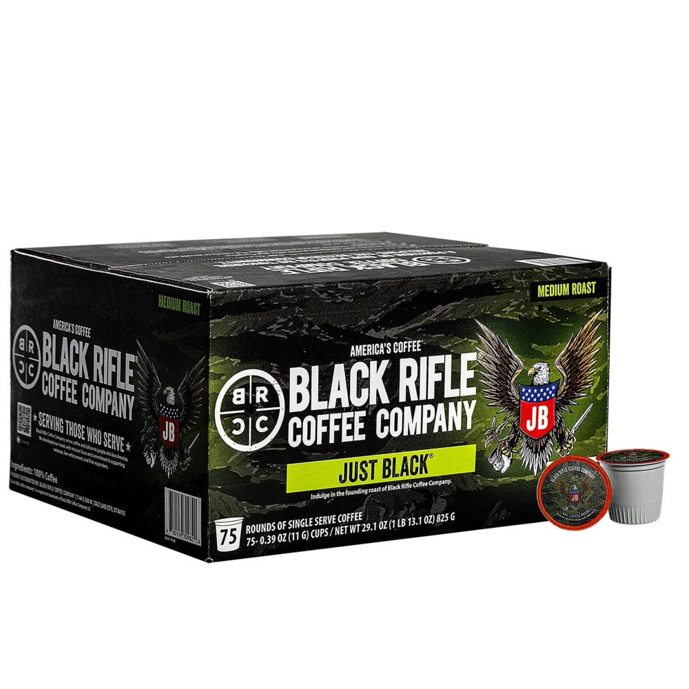 Black Rifle Coffee Company Just Black, Medium Roast K-Cup Coffee Pods, 75 ct.