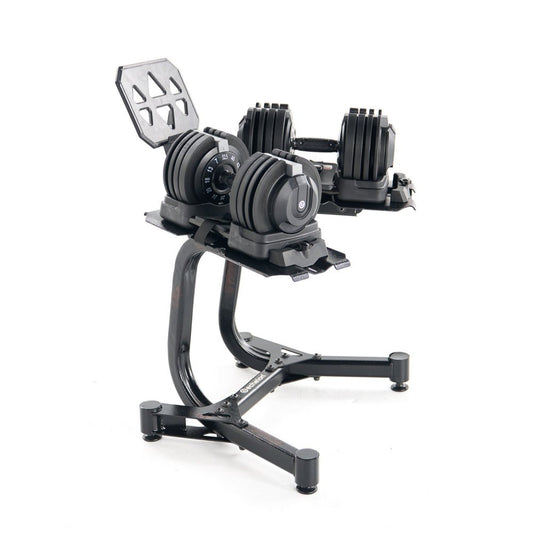 Echelon Strength Adjustable Dumbbell Set with Stand