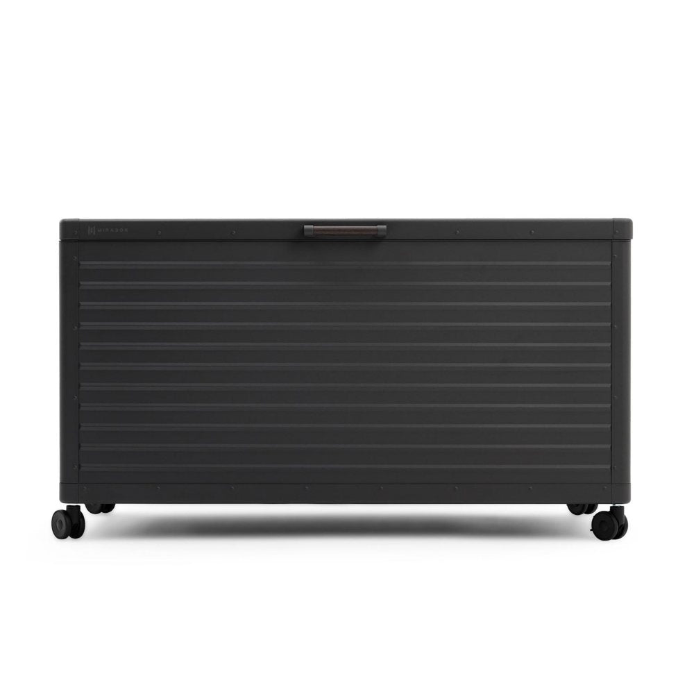 Mirador 175 Gal Aluminum Wheeled Storage Box, Black
