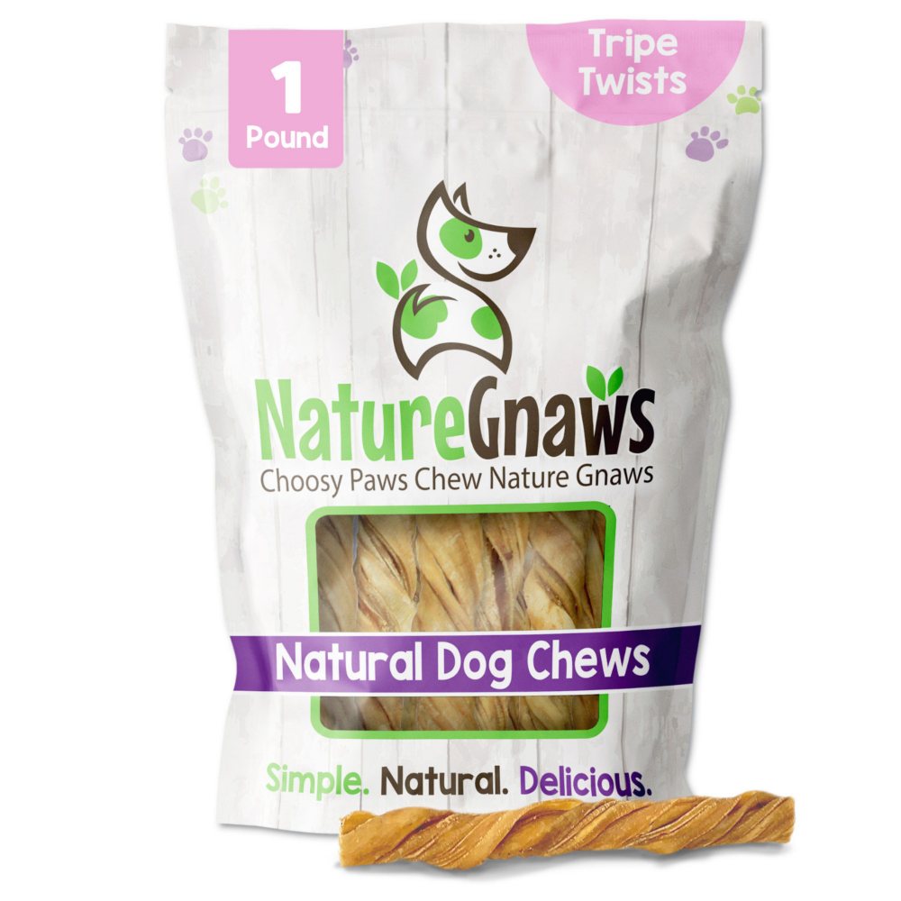 Nature Gnaws Beef Tripe Twists Dog Chews, 1 lb.