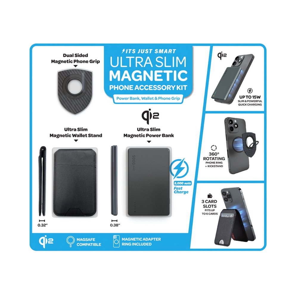 IJS Qi2 Ultra Slim Magnetic Phone Accessory Kit