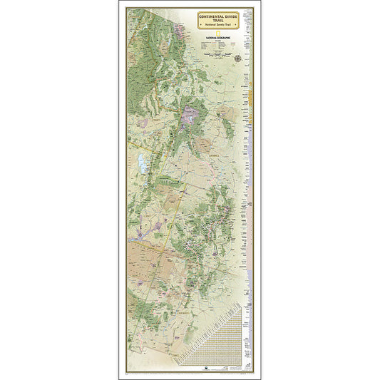 Continental Divide Trail Map Laminated