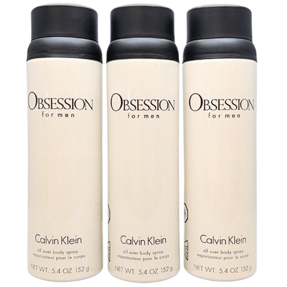 Calvin Klein Obsession for Men Body Spray, 5.4 fl oz, 3 pk