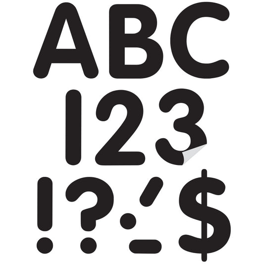 Black 4In Classic Adhesive Letters Uppercase (Pack of 3)